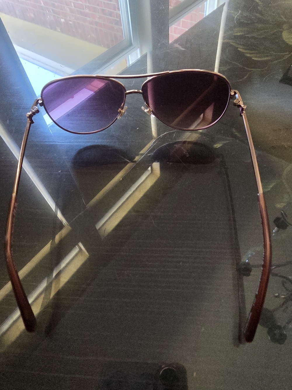 kate spade ROSE Gradient Aviator Sunglasses. LIKE NEW!